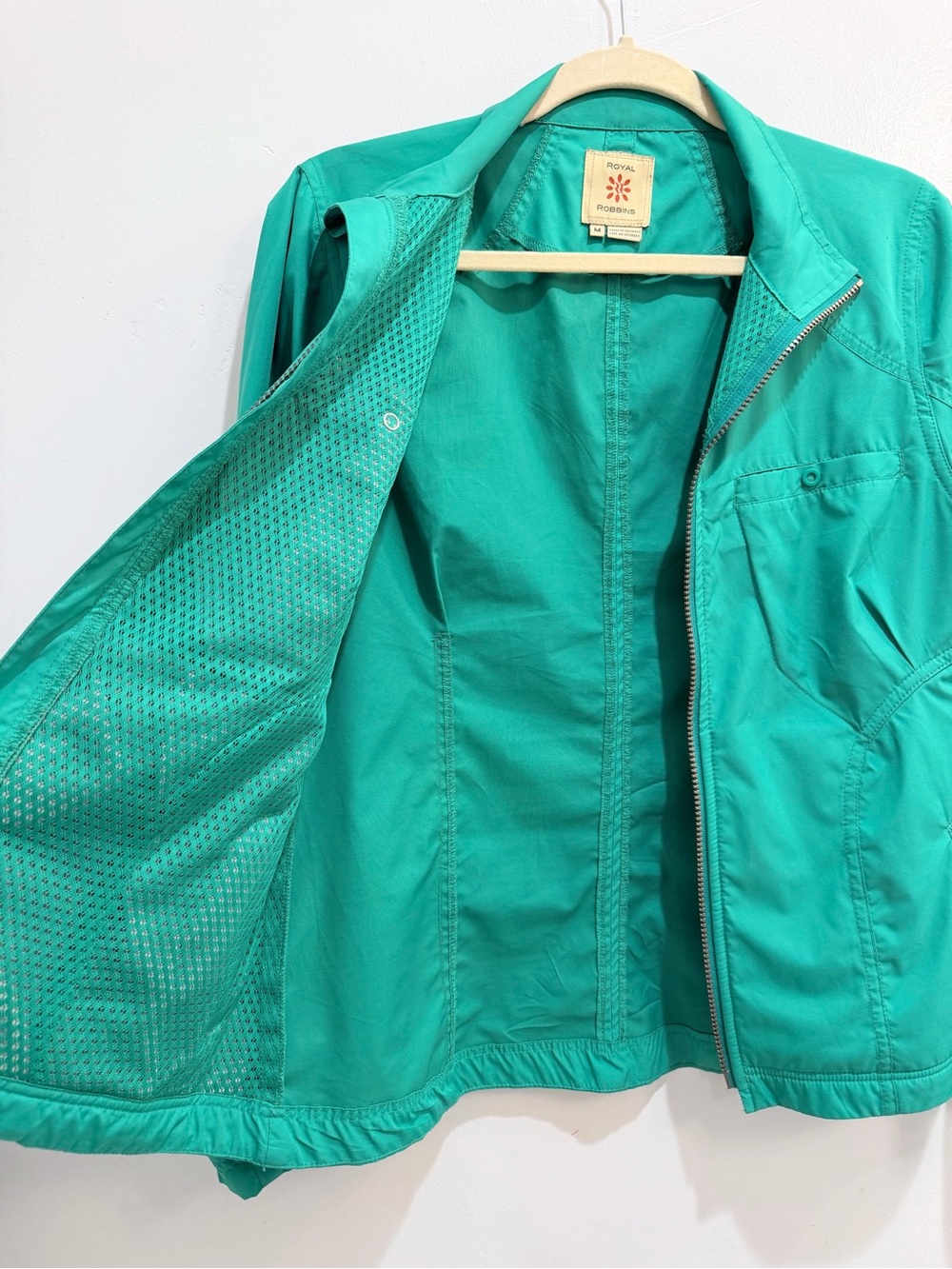 Royal Robbins Women's Discovery Utility Jacket Teal Green Windbreaker Medium - Picture 3 of 16